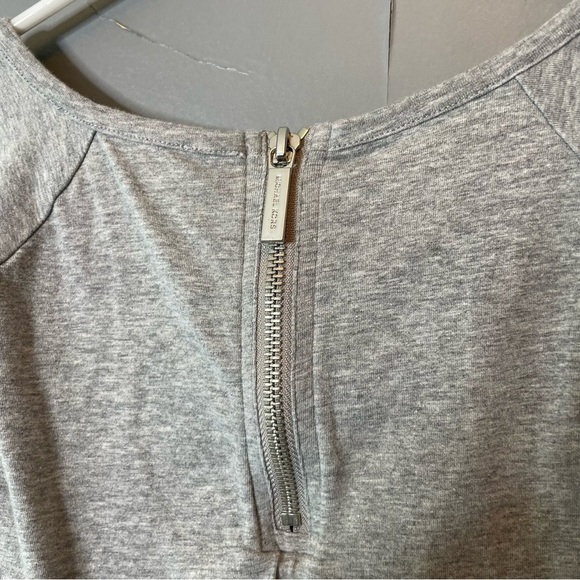 Michael Kors Gray zipper back short sleeve tshirt Women's Top size medium - Picture 10 of 10
